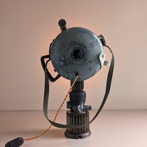 Vintage Polish Navy Signal Lamp Up-cycled To Accent Table Light image 5