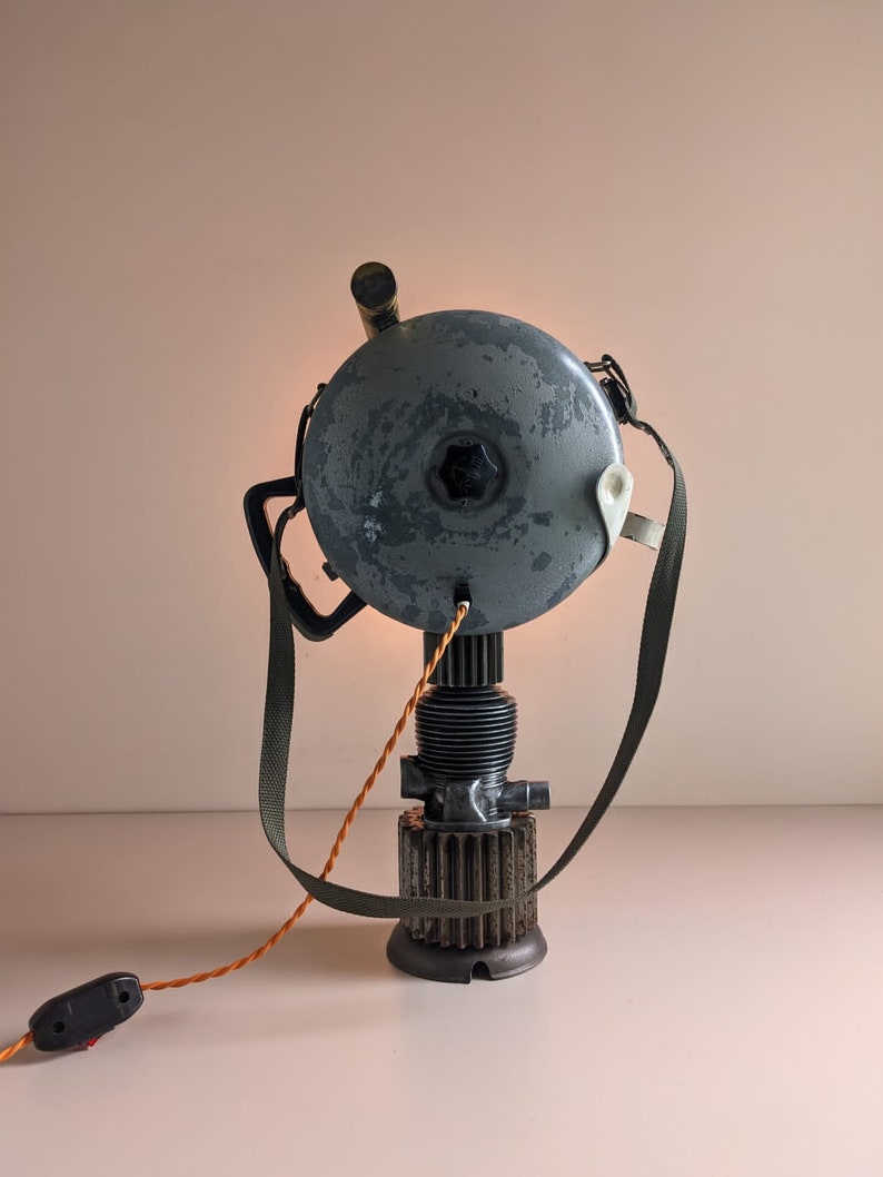 Vintage Polish Navy Signal Lamp Up-cycled To Accent Table Light image 5