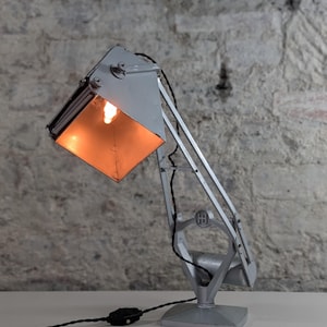 Iconic Horstman &#39;Pluslite&#39; Magnifier Counter Balance Desk Table Lamp From 1950s, Made In England