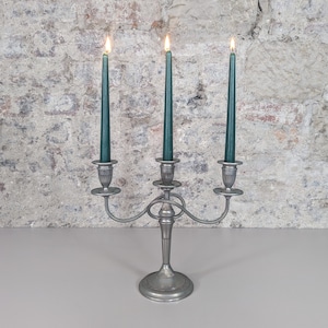 Vintage IANTHE Silver Plated Three Arm Candelabra, Made In England
