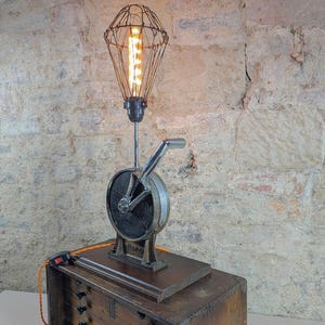 Vintage Upcycled Accent Lamp Made From Mathway Marine Telegraph, Hamble, England
