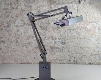 Vintage P.W. Allen & Co Industrial Visual Inspection Lamp – Articulated Engineer’s Desk Light