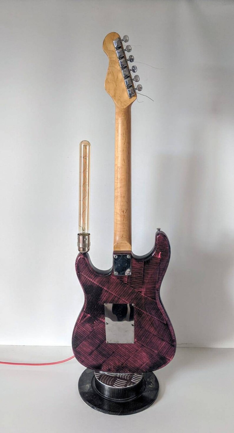 Vintage Upcycled Guitar Floor Lamp Light Etsy