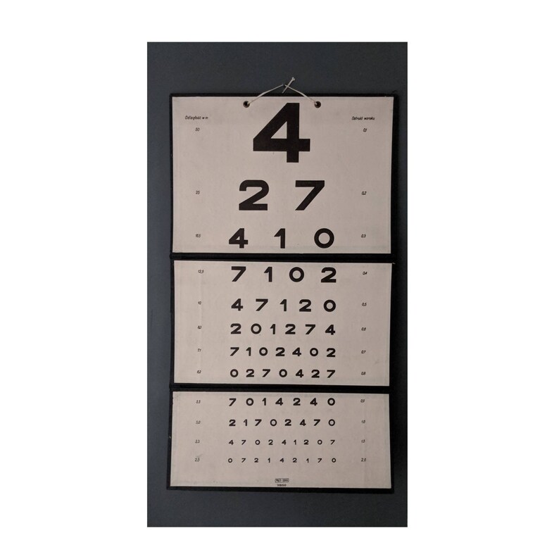 Eye Test Chart Numbers