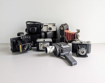 Set of 10 Vintage Cameras For Display, 1920s - 1970s