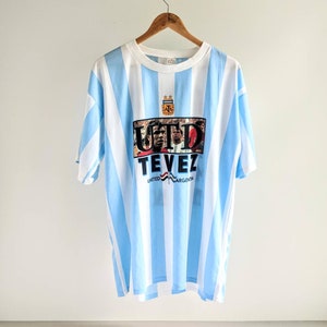 Vintage Manchester United & Argentina National Football Team Carlos Tevez T-Shirt, 2008