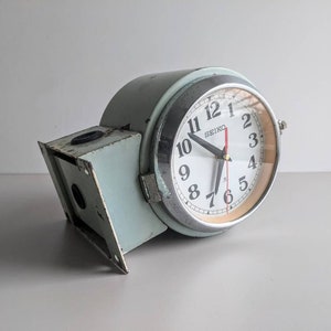 Vintage Retro Double Sided Seiko Wall Clock, 1970&#39;s