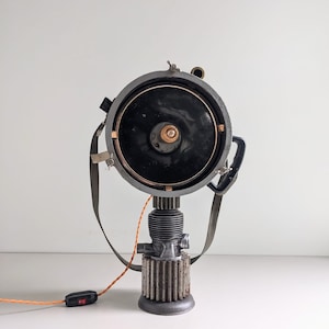 Vintage Polish Navy Signal Lamp Up-cycled To Accent Table Light image 3