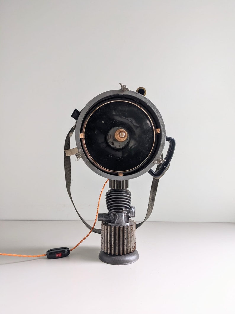 Vintage Polish Navy Signal Lamp Up-cycled To Accent Table Light image 3