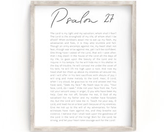 PSALM 27 | Psalm Wall Art | Bible Verse Wall Art | Christian Gifts