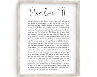 Psalm 91 Bible Verse Printable Wall Art