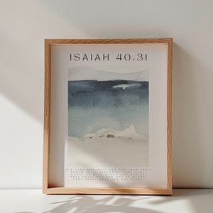 Isaiah 40:31 | Inspirational Bible Verse Wall Art | Gift Ideas | Christian Wall Art