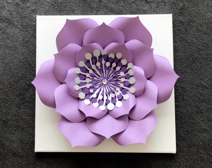 Purple Flower Wall Decor 38 Colors Available Lavender Purple Etsy
