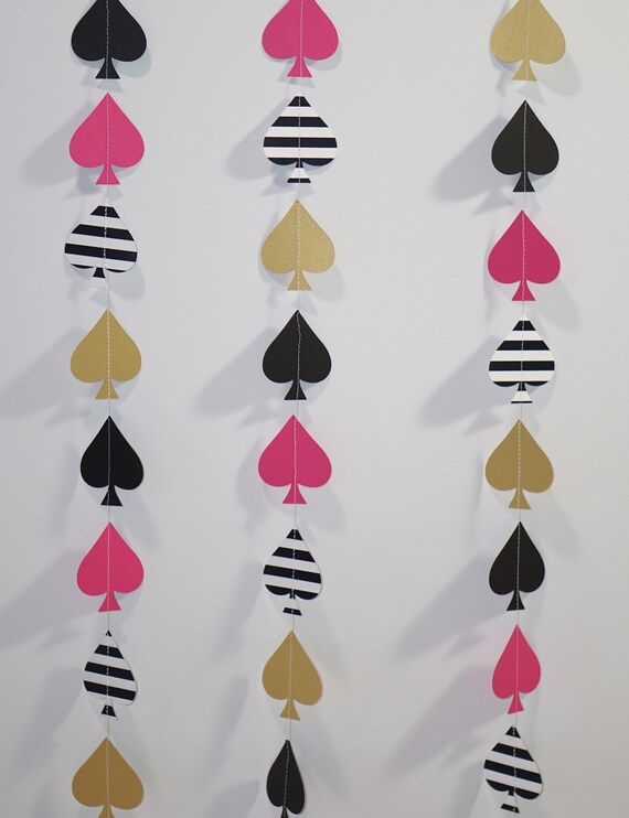 Pink Gold Black Backdrop Decoration Kate Spade Inspired Party Etsy