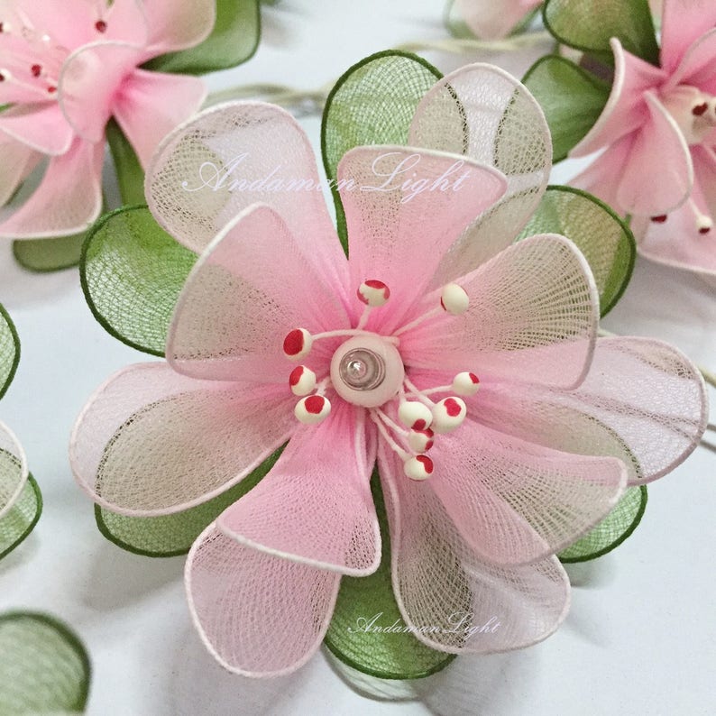 20 Pink String Lights Flower Fairy Lights Bedroom Home ...