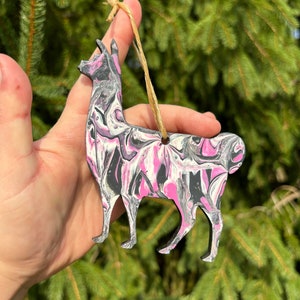 Llama Ornament, Alpaca Ornament, Christmas Ornament, Llama Art, Alpaca Painting, Llama Gifts, Alpaca Gifts, Farm Ornaments, Llamas, Alpacas