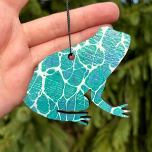 Frog Ornament, Christmas Ornament, Frog Art, Frog Decor, Frog Painting, Frog Gifts, Frog Lovers, Amphibian, Amphibian Gifts, Frogs
