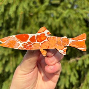 Fish Magnet, Refrigerator Magnet, Fish Art, Fish Decor, Fish Painting, Gifts for Fisherman, Fishing Gifts, Salmon, Walleye, Trout