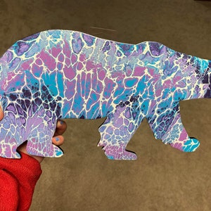 Polar Bear, Polar Bear Art, Polar Bear Painting, Antarctica, Antarctica Wildlife, North American Wildlife, Nursery Decor, Bedroom Decor