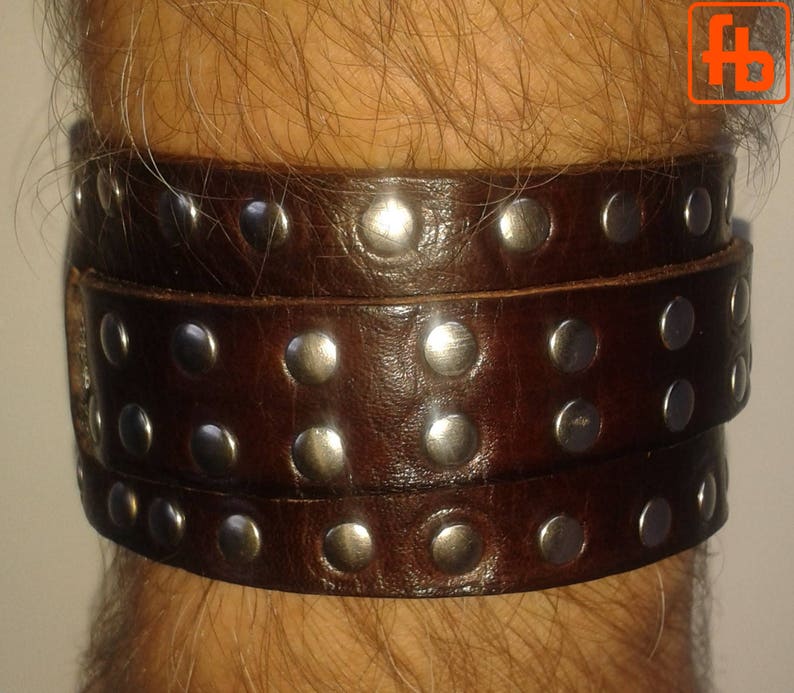 Double Wrap Leather Bracelet Rock /'n/' Roll Chic Leather Bracelet Studded Bracelet Punk Rock Biker Bracelet Buckle Bracelet