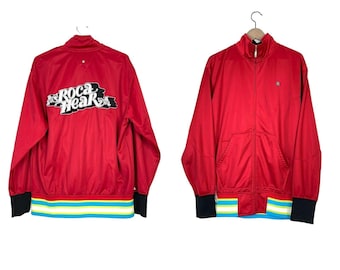 ROCAWEAR スタジャン HIPHOP Jay-z XL レザージャケット Vtg ROCAWEAR Varsity Jacket Wool Leather Jay-Z Lion Hip Hop