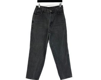 Vintage PS Gitano Women’s 80s - 90s High Waist Black Denim Mom Jeans 30” Waist