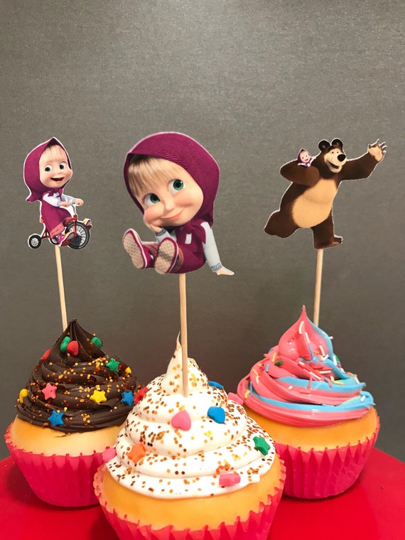 Fabulous Cake Toppers Masha Et Lours 1 Ensemble De Gateau Fete Sa Maniabilite Gelee Comestible Carte X23 Pieces Cuisine Maison Figurines Pour Gateaux Centroarco Com