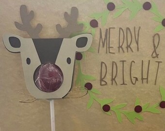 Christmas Reindeer Lollipop
