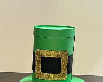 St Patrick’s Hat Party Favors | Leprechaun Hat Treat Boxes | St Patricks Day Classroom Gifts | Green Holiday Party Table Decor