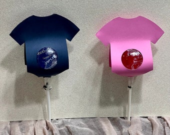 Baby Onesie Lollipop Favors | Baby Shower Party Favors | Onesie Treat Holders | Baby Shower Candy Favors | Gender Reveal Decor | Handmade Pa