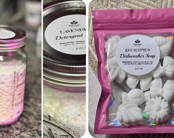 Non Toxic Clean Home Bundle | Natural Dishwasher Soap + Laundry Detergent Powder Kit | Eco Friendly Zero Waste Home Cleaning Set