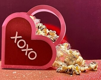 Valentine Heart Party Favor Boxes | Love Heart Treat Boxes | Classroom Valentine Candy Favors | Wedding Baby Shower Table Decor