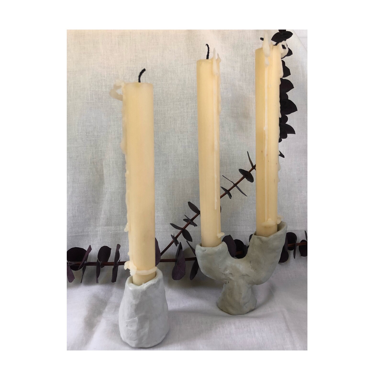 Minimalist Candlestick Holder Handmade Candle Holder Set Etsy