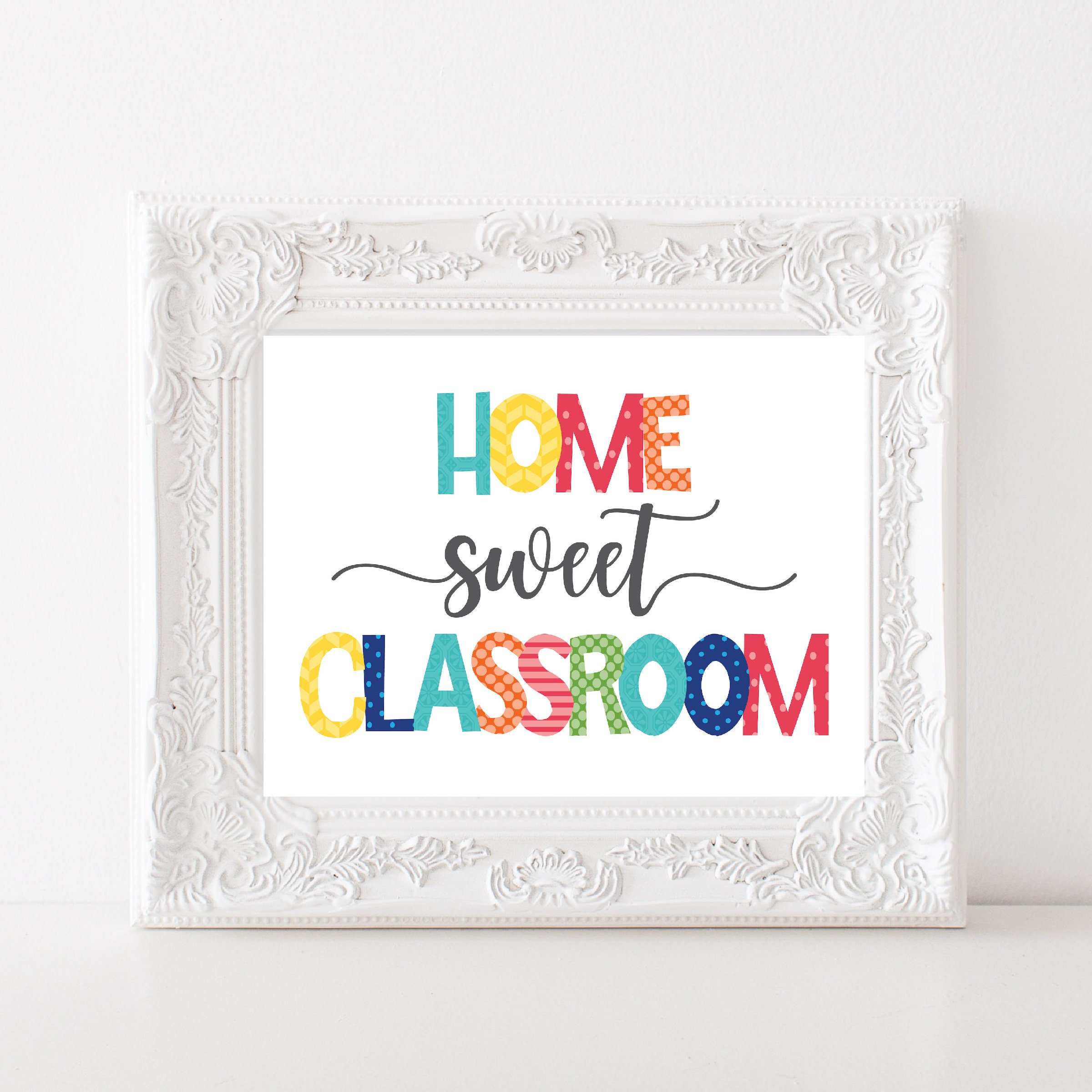 Home Sweet Homeschool • Classroom Printable Poster • Digital Art Sign ...