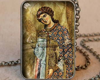 St Michael the Archangel Byzantine icon, St Michael pendant, St Michael necklace, Saint Michael medal, St Michael keychain, St Michael charm