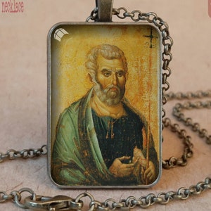 Saint Peter Apostle, Saint Peter icon, Apostle Peter icon, St Peter necklace, St Peter pendant, St Peter keychain, Simon Peter icon gift