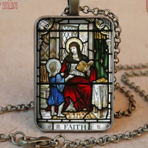 Virtue of Faith, Theological Faith, Theological Virtue, Faith Virtue, Stained Glass, Confirmation Gift, First Communion Gift, Baptism Gift