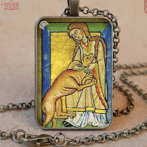 Beschermvrouwe van Schotland, Sint Margaretha van Schotland, Cadeau voor Margaret, Sint Margaretha van Wessex hanger ketting of sleutelhanger, Godmother cadeau