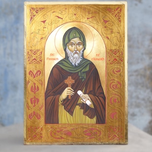 Saint Finnian icon, St Finnian Clonard, Saint Finian Clonard, Celtic Saint icon, Irish Saint icon, Celtic Patterns icon, Irish monasticism