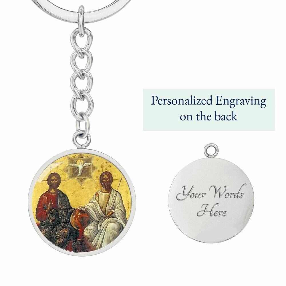 Holy Trinity Orthodox Icon Keychain - Etsy