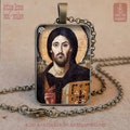 Orthodox Christ Pantocrator Sinai, Jesus Christ Pantocrator Byzantine Orthodox icon of St Catherine's monastery Mount Sinai pendant necklace product logo