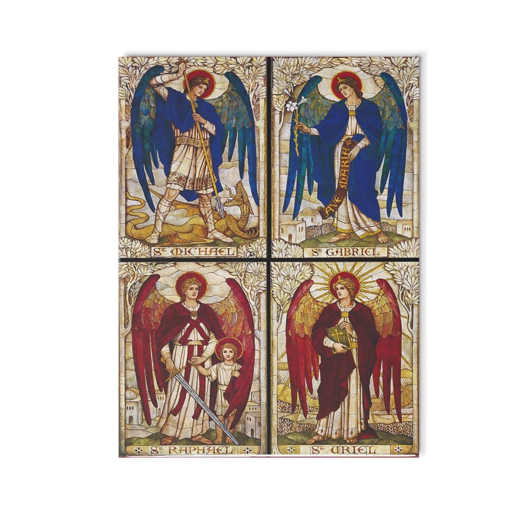 Archangels Michael Gabriel Raphael Uriel Icon Image Ceramic - Etsy