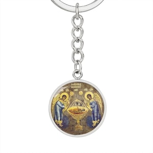 First Communion gift Boy Girl Eucharist icon keychain