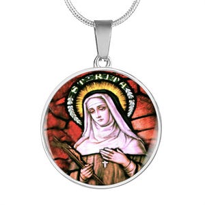 Saint Rita of Cascia pendant necklace