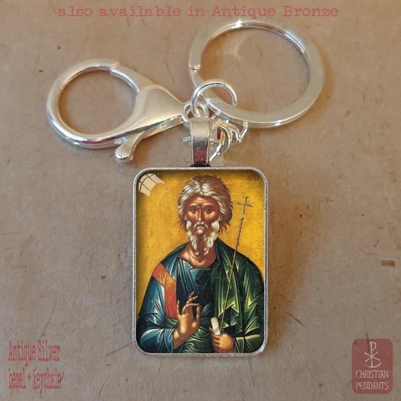 St Andrew the Apostle Orthodox Icon Pendant Necklace / Keychain, St ...