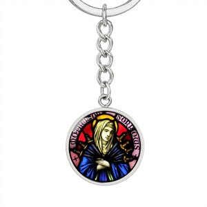 Our Lady of Sorrows medal keychain