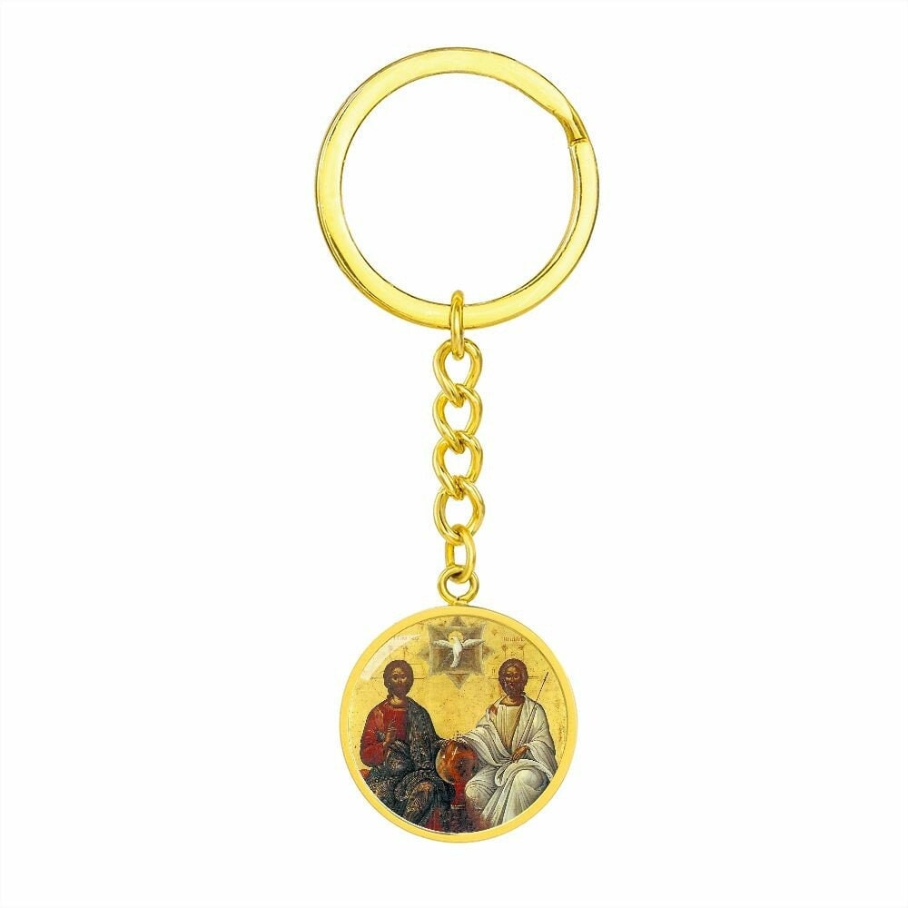 Holy Trinity Orthodox Icon Keychain - Etsy