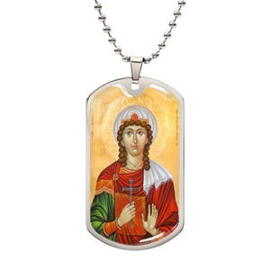 Saint Barbara Dog Tag necklace