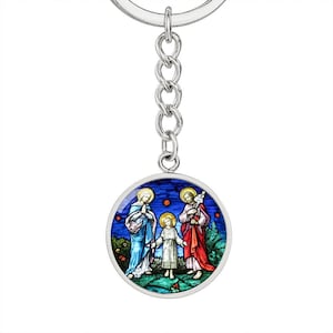 Die Heilige Familie Symbol Medaille Schlüsselanhänger