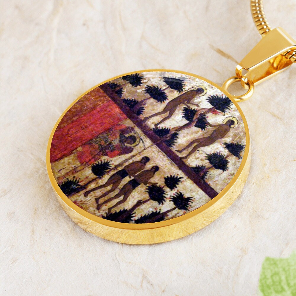 Adam and Eve Orthodox Icon Pendant Necklace Garden of Eden - Etsy UK